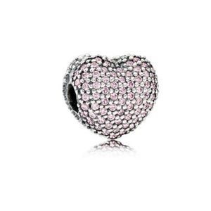 Pandora Pavé Open My Heart Clip Pink